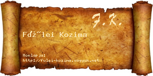 Fülei Kozima névjegykártya